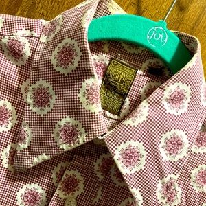 VINTAGE FLORAL DESIGN BUTTON UP